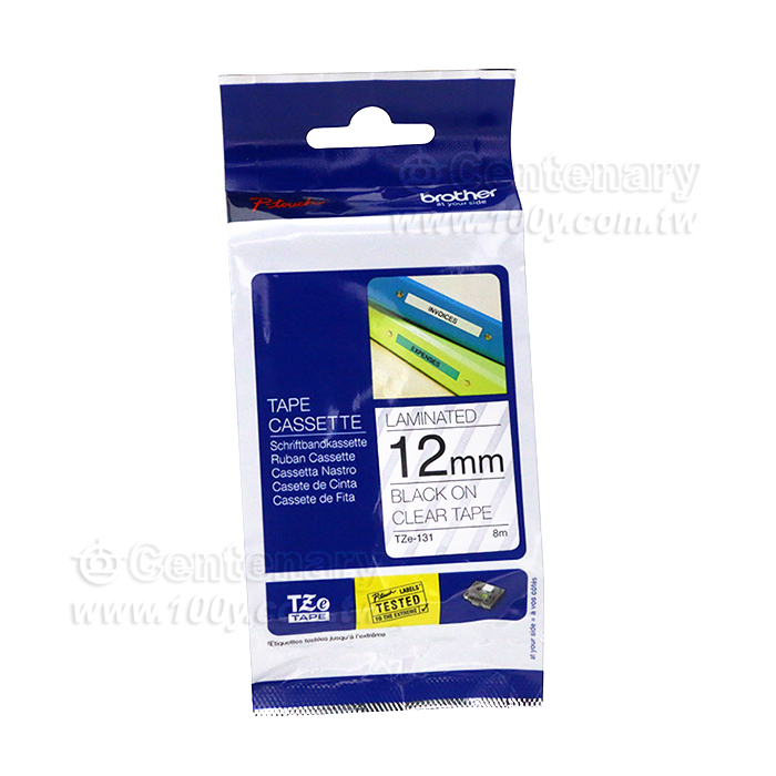 標籤紙 透明底黑字 12mm - 93041 產品圖片