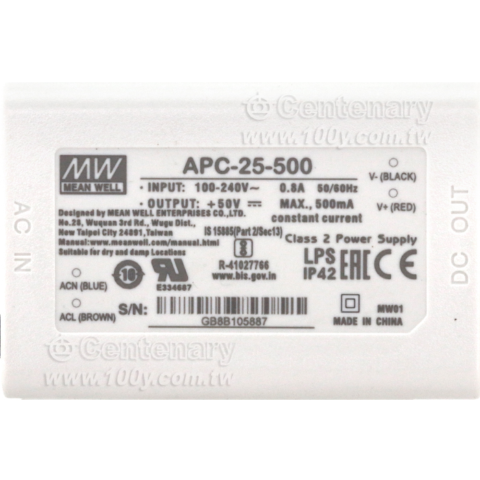 25W Single Output Switching Power Supply - 100142 Product Image