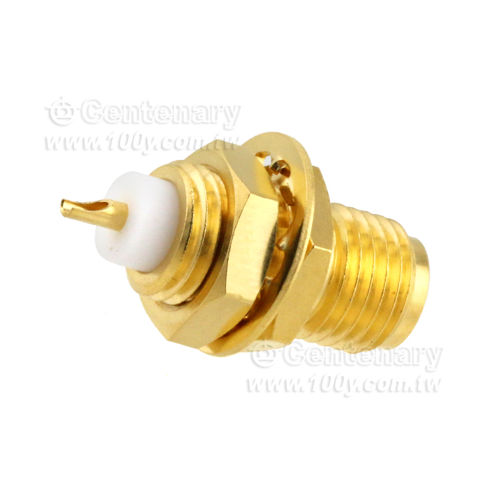 SMA Jack Bulkhead With Solder Cup Contact; 18GHz - 93056 產品圖片