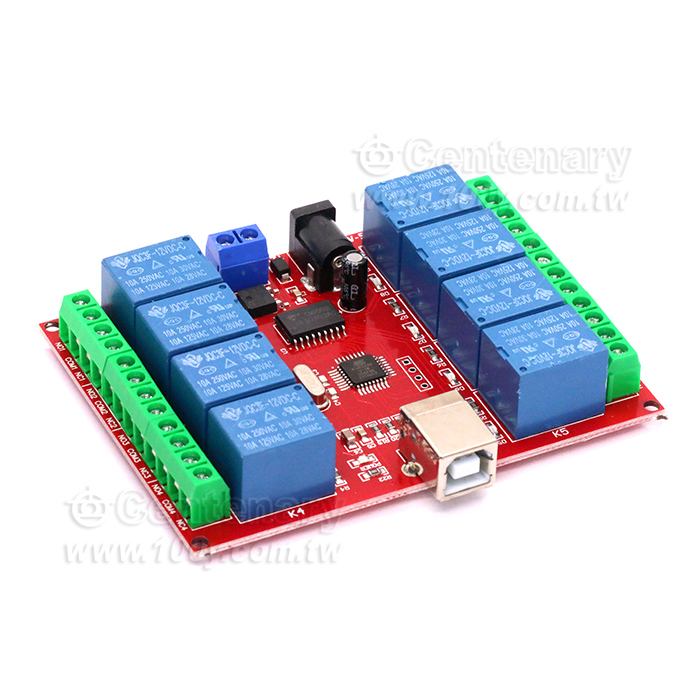 12V免驅 USB/PC控制開關 8路繼電器模塊 - 136171 產品圖片