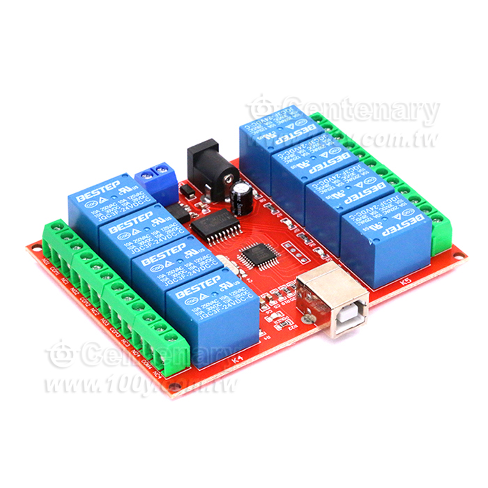 24V免驅 USB/PC控制開關 8路繼電器模塊 - 136173 產品圖片