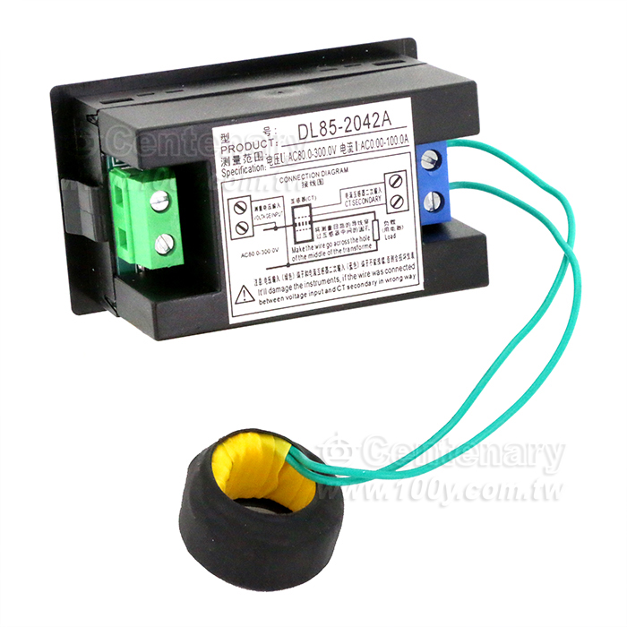 交流電壓電流表 AC80-300V AC0.01-100A 數顯雙顯 - 151109 產品圖片