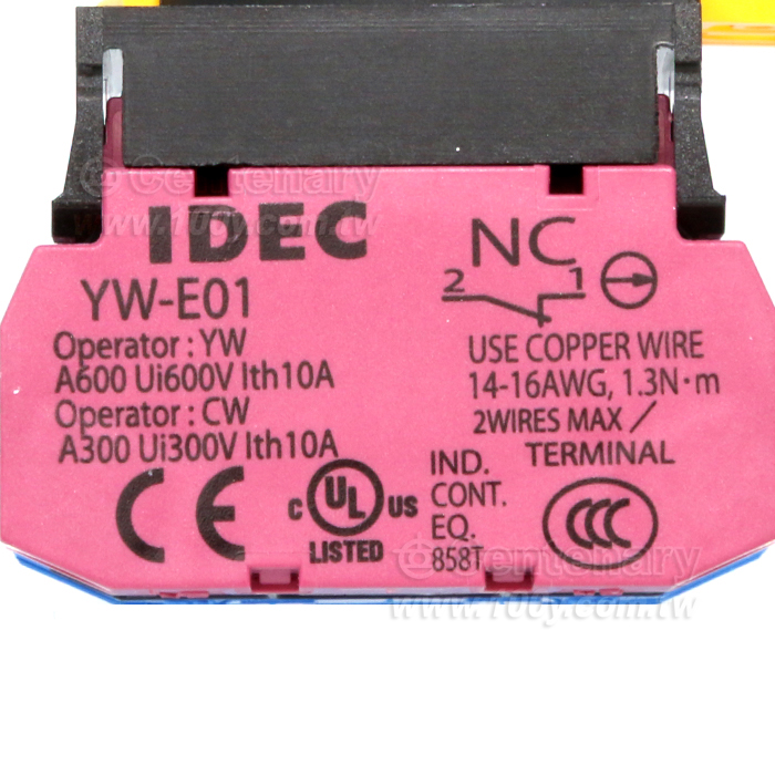全保護罩型凸頭形-LED瞬時型1NO-1NC 24VDC綠色 - 151972 產品圖片