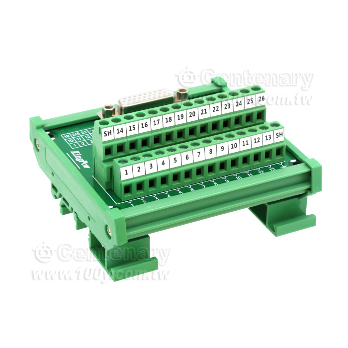 DB26P female relay terminal block module - 152213 Product Image