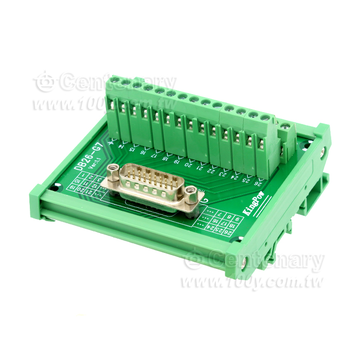 DB26P公頭中繼端子臺模組3A/DC125V - 152214 產品圖片