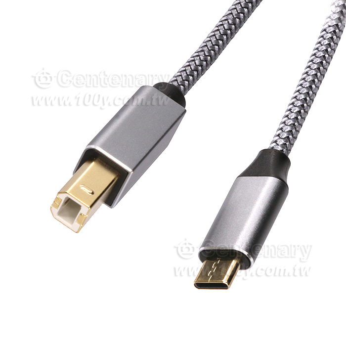 type-c轉USB打印機收據線 2M  灰色 - 152257 產品圖片