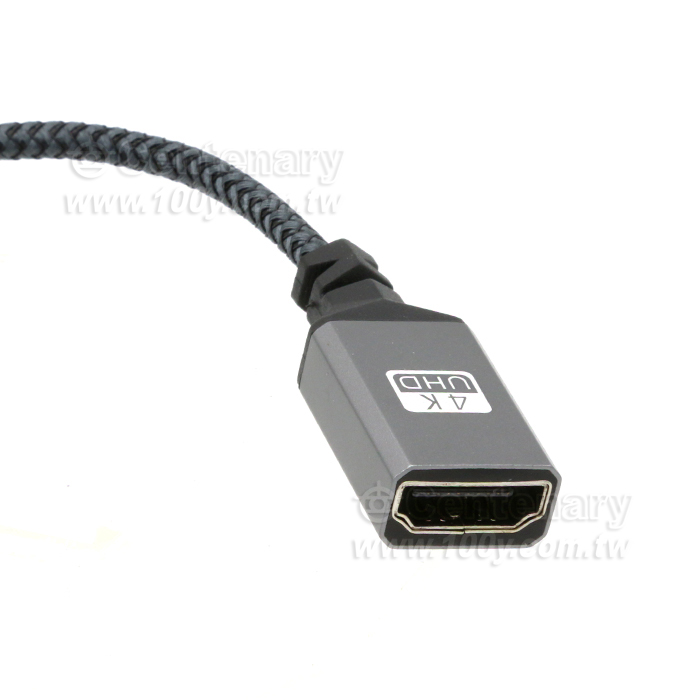 MiniHDMI公彎頭轉HDMI母全長20CM - 153616 產品圖片