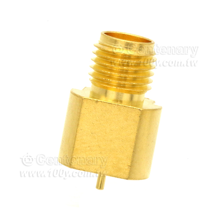 SMA Jack PCB Edge Mount With Round Contact - 93422 產品圖片