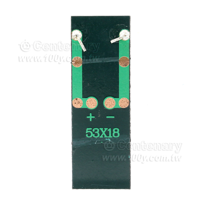 0.5V 多晶太陽能板  160mA/0.13W  尺寸53*18mm - 154536 產品圖片