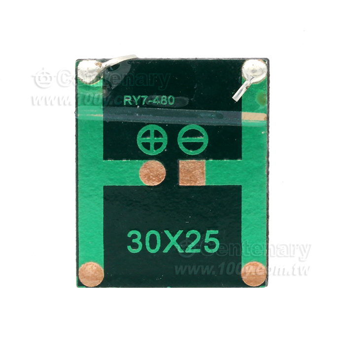 多晶太陽能板  1V/80mA 0.08W  尺寸30*25mm - 154537 產品圖片