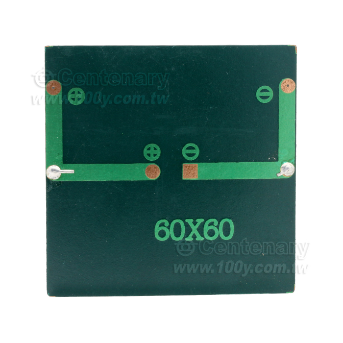 5.5V 多晶太陽能板  80mA/0.44W  尺寸60*60mm - 154545 產品圖片
