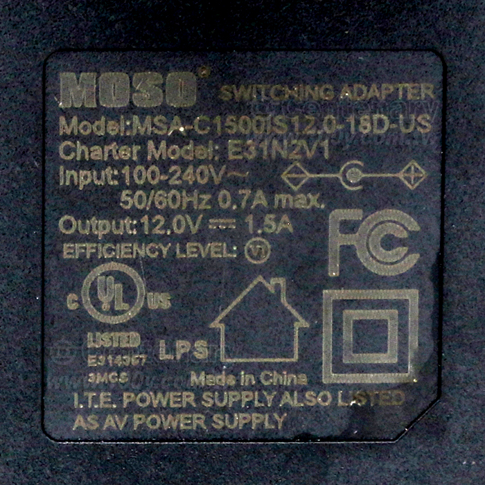 MOSO_12V1.5A Adapter - 154704 Product Image
