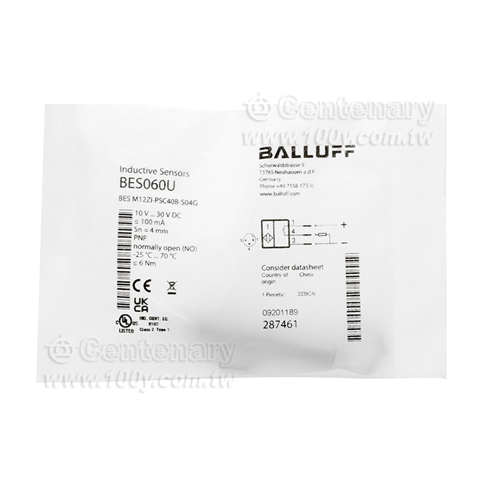 BALLUFF_Inductive Sensor - 93921 Product Image