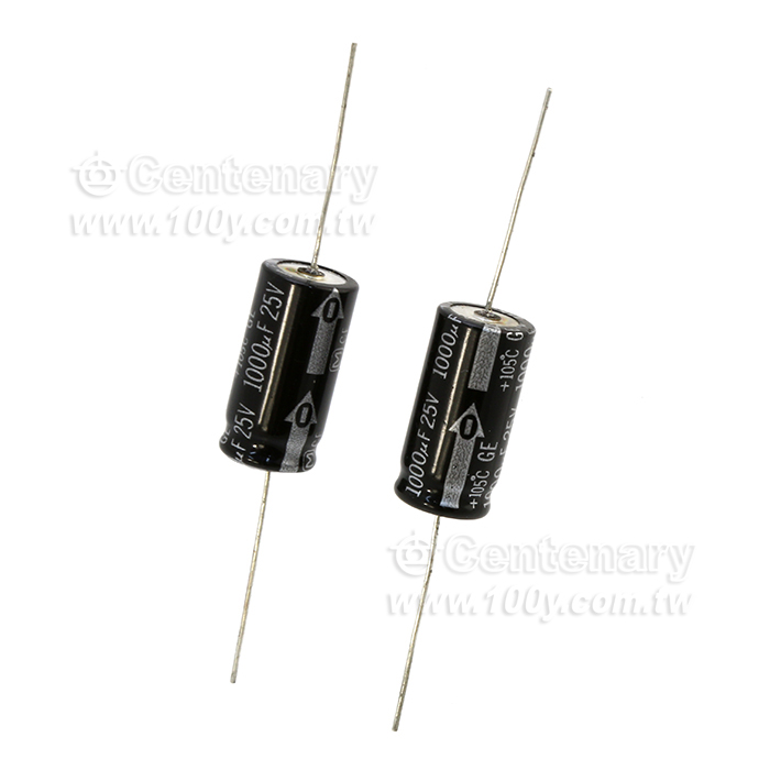 臥式GE軸向電容系列  1000uF/25V  12.5*25mm - 154509 產品圖片