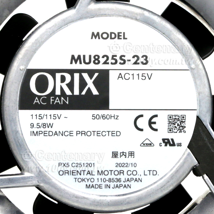 MU系列軸流風扇 AC110V - 120326 產品圖片