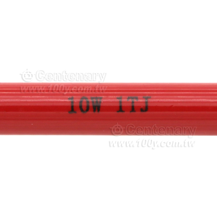 RI80 大紅袍高壓玻璃釉無感電阻 10W 10TΩ ±5% 10*100mm - 155641 產品圖片