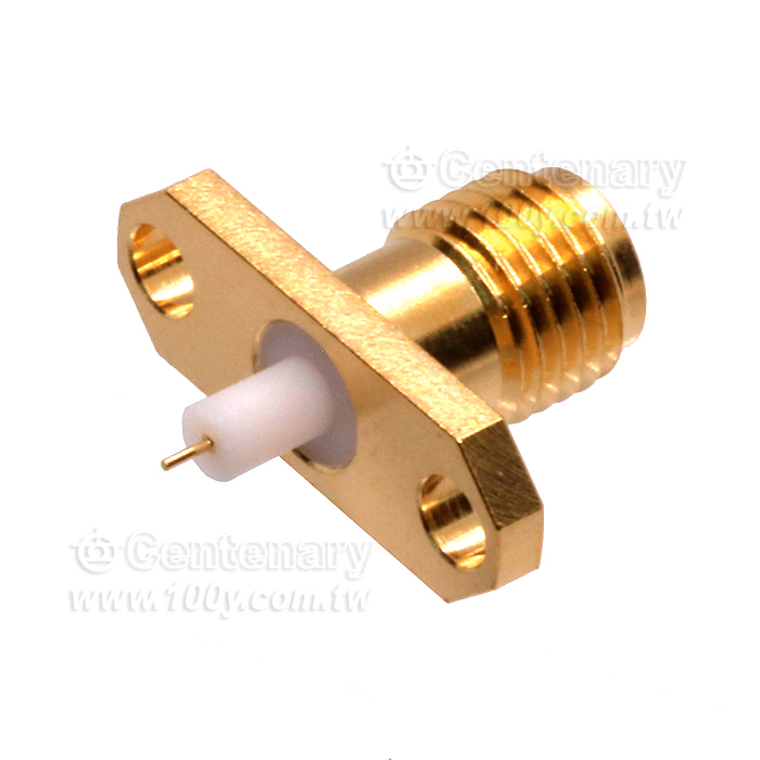 SMA Jack 2 Hole Flange With Round Contact  - 94321 Product Image