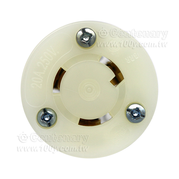 HUBBELL_Power Entry Connector, Power Entry, 20A, Black, White, Nylon (Polyamide) Body, 250V - 94451 Product Image