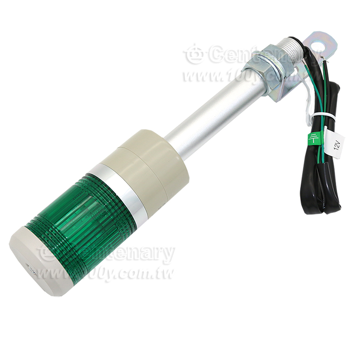 φ50桿式一層警示燈 12VAC/DC 綠 - 94255 產品圖片
