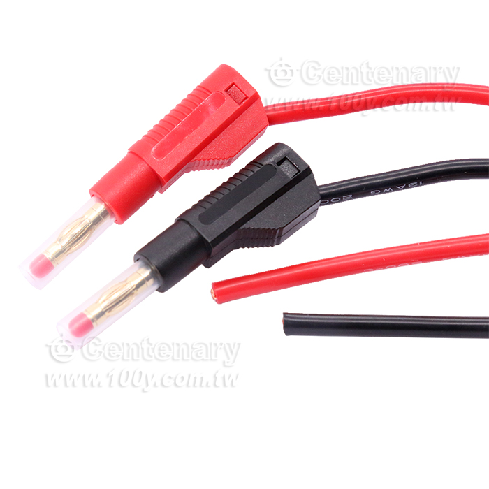 4mm retractable jacket gold plated banana single plug test cable 600V/32A - 157658 Product Image