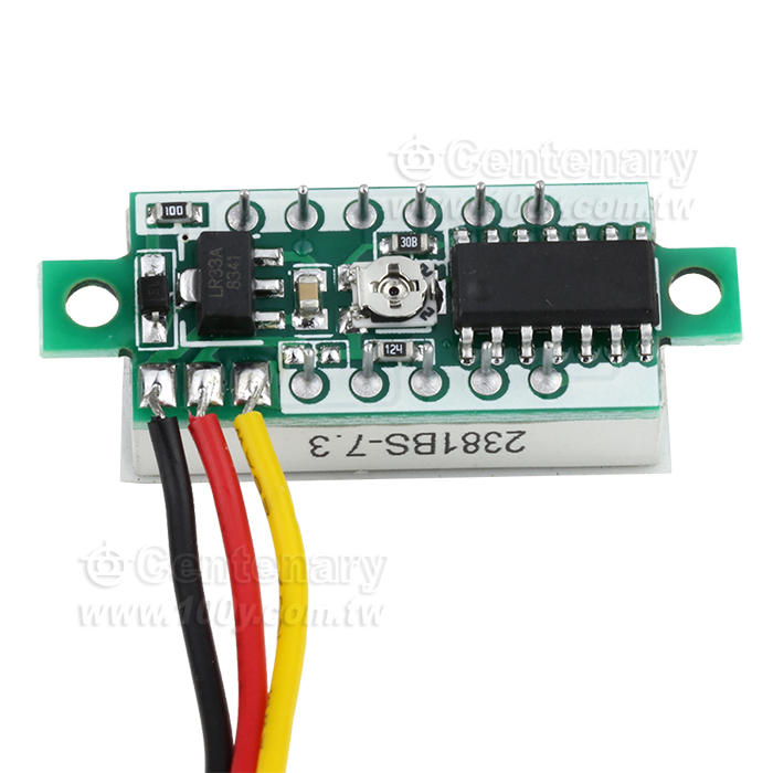 LED panel voltmeter 0-100V three wire/red light - 159497 Product Image