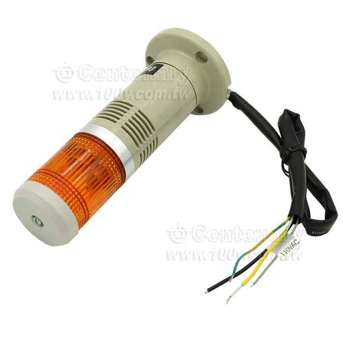 φ50盤式一層警示燈-蜂鳴型 (橙色) 鎢絲燈泡110V - 160220 產品圖片