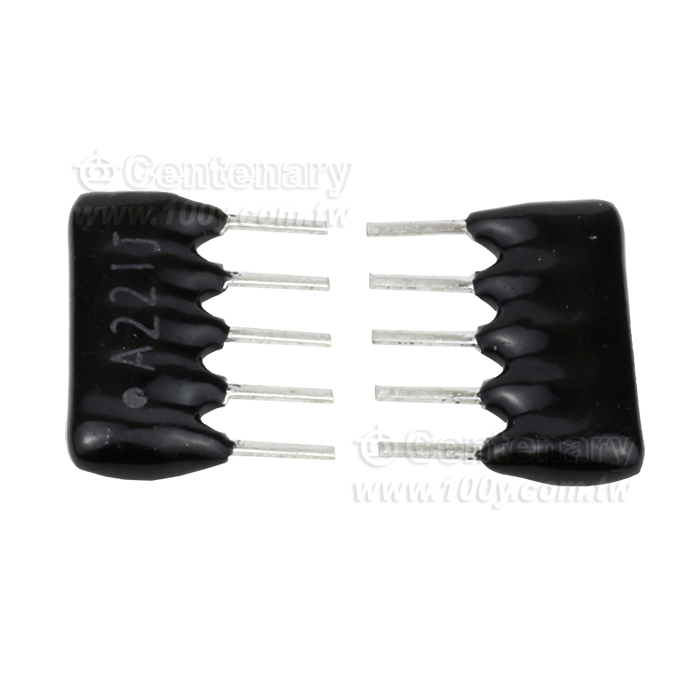 A-Type 5Pins 1/8W SIP Resistor Networks - 5489 Product Image