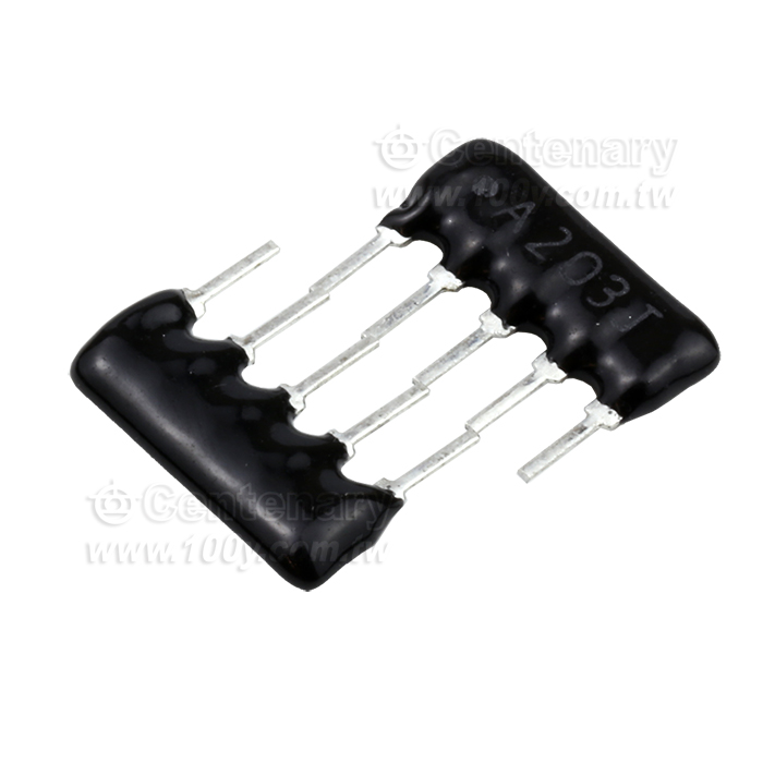 A-Type 5Pins 1/8W SIP Resistor Networks - 16801 Product Image