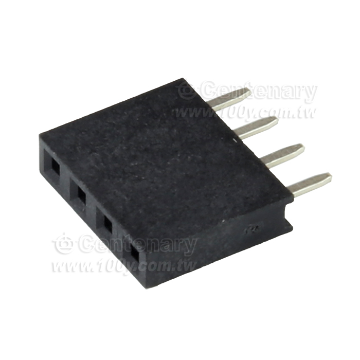 4P單排針母座 P:2.54mm - 81904 產品圖片