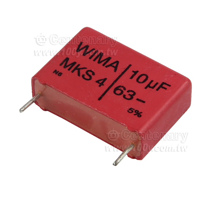 MKS4-10uF/63V-22.5mm ±5%(角距22.5mm)長腳 - 51346 產品圖片