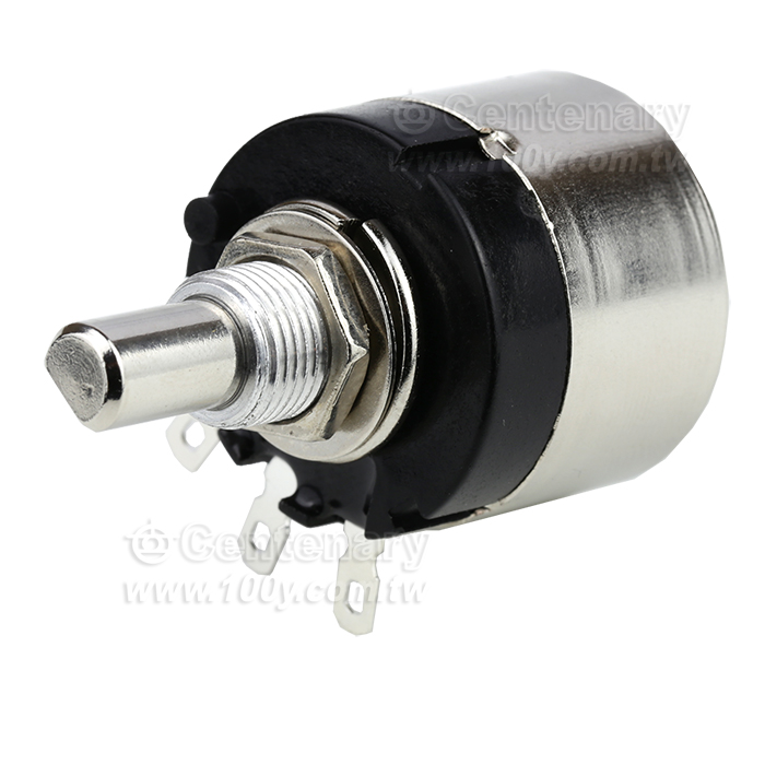 帶開關單聯精密可調電位器 F軸（半剖）10kΩ - 161599 產品圖片