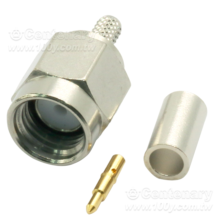 SMA plug crimp for RG174,RG316; 10GHz VSWR1.2 - 59467 產品圖片