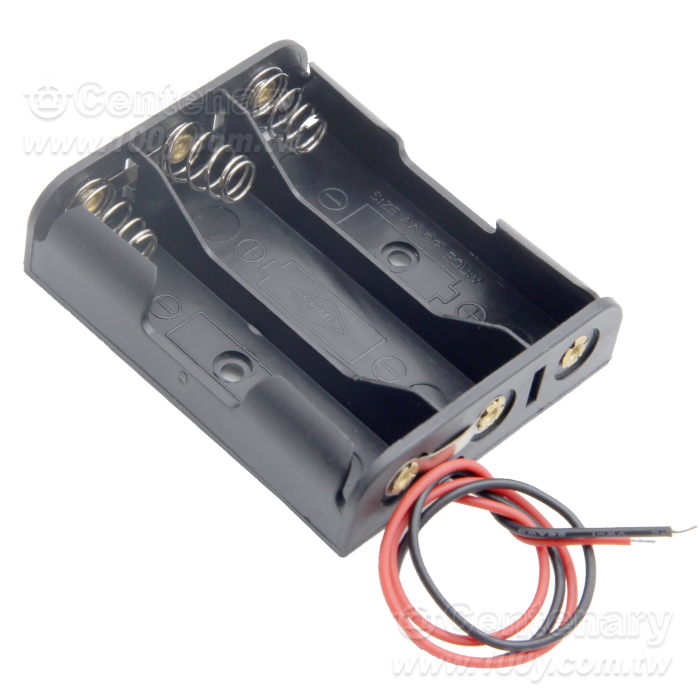 14500電池盒-3節5號 (並聯) 1.5V 帶導線 58*48*15mm - 162737 產品圖片