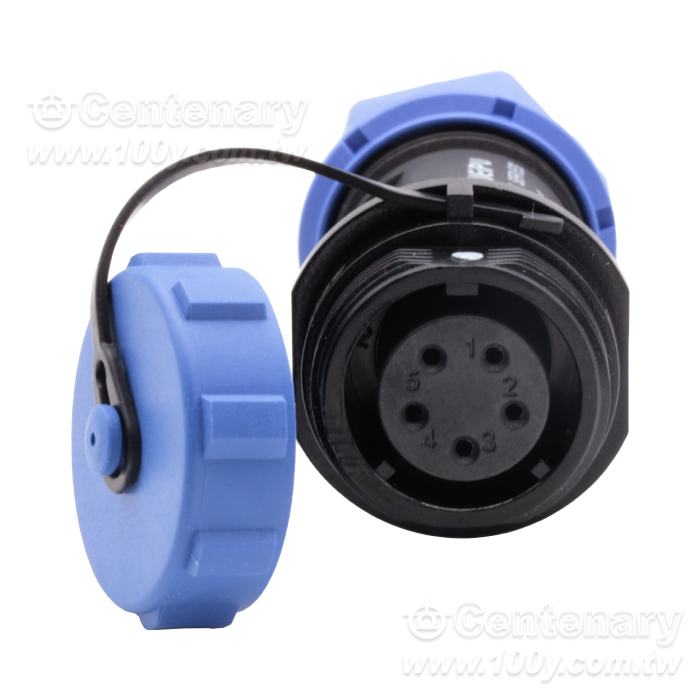 電纜插頭+電纜對接插座5P 5A/500V - 162805 產品圖片