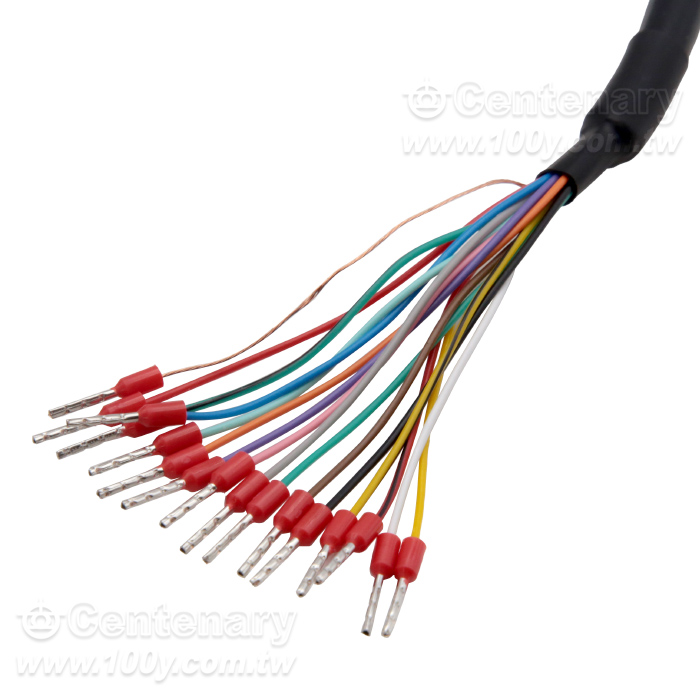 DB15單頭帶端子串口線  公頭鍍金 純銅26AWG - 162797 產品圖片