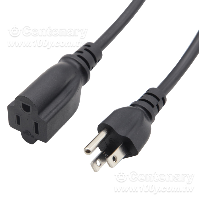 18AWG(0.824mm2) USA Style 3-Conductor Power Cord VED 1.8M - 163036 Product Image