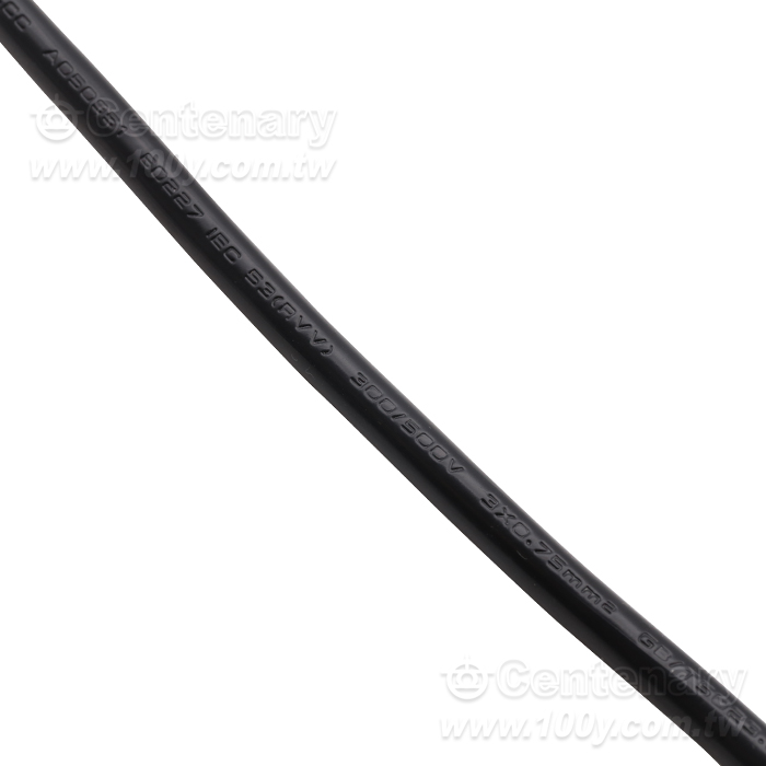 18AWG(0.824mm2) USA Style 3-Conductor Power Cord VED 1.8M - 163038 Product Image