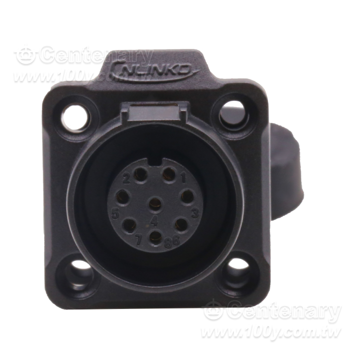 Cnlinko  LP12 Type 8-core Square Female Socket/Multi core power supply Industrial waterproof connectors - 119848 Product Image