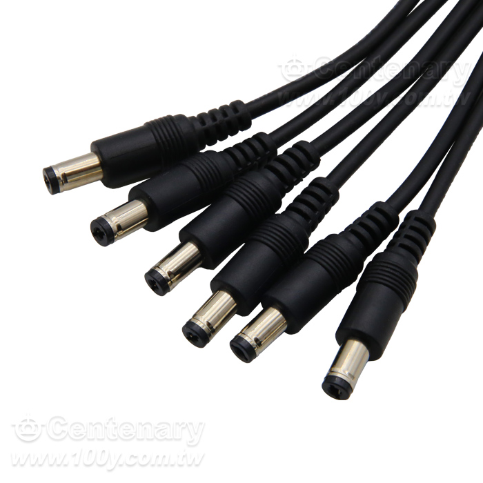 DC5.5*2.1MM一分六筆記本電源線0.7M - 163402 產品圖片