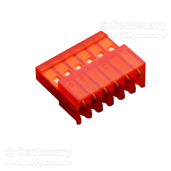 TE_MTA-100  P:2.54mm Female Plug 6P  22 AWG - 163497 Product Image