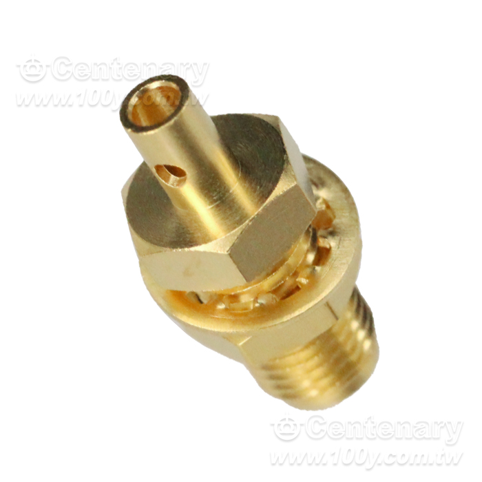 SMA jack solder bulkhead for RG405; 27GHz VSWR1.2 - 163424 Product Image