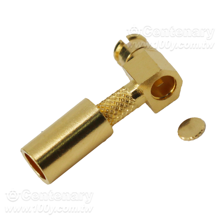 SMP Jack Crimp Right Angle For RG174,RG188,RG316; 8GHz VSWR 1.2 - 96093 Product Image