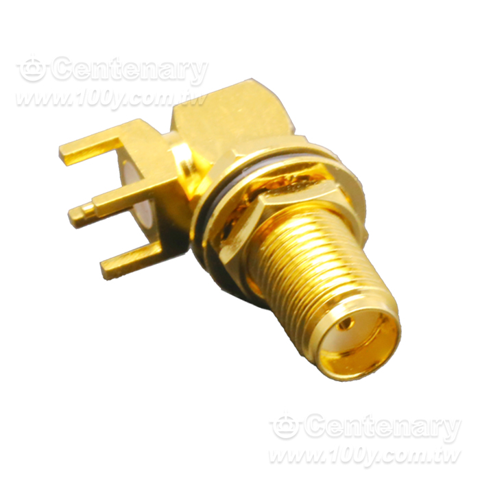 SMA jack PCB mount bulkhead  3G VSWR1.25 - 163661 產品圖片