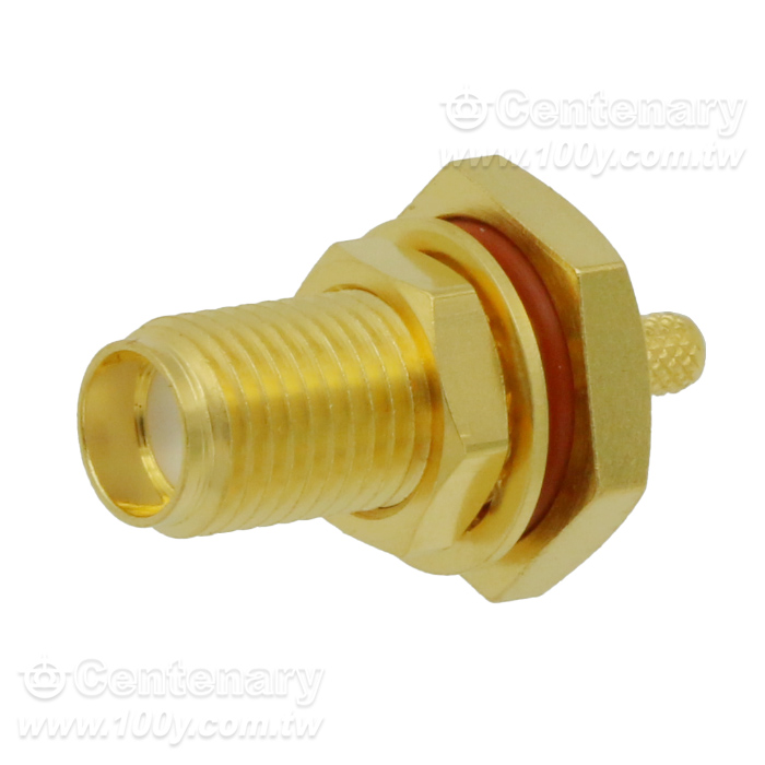 SMA Jack Crimp Bulkhead; IP67 Mated - 97235 Product Image