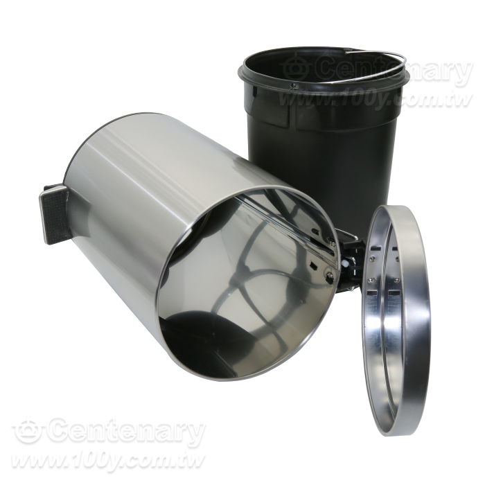Stainless Steel Round Slow Drop Trash Can - 97228 Product Image