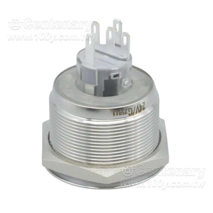 30MM 金屬按鈕開關 綠光 DC24V - 164646 產品圖片