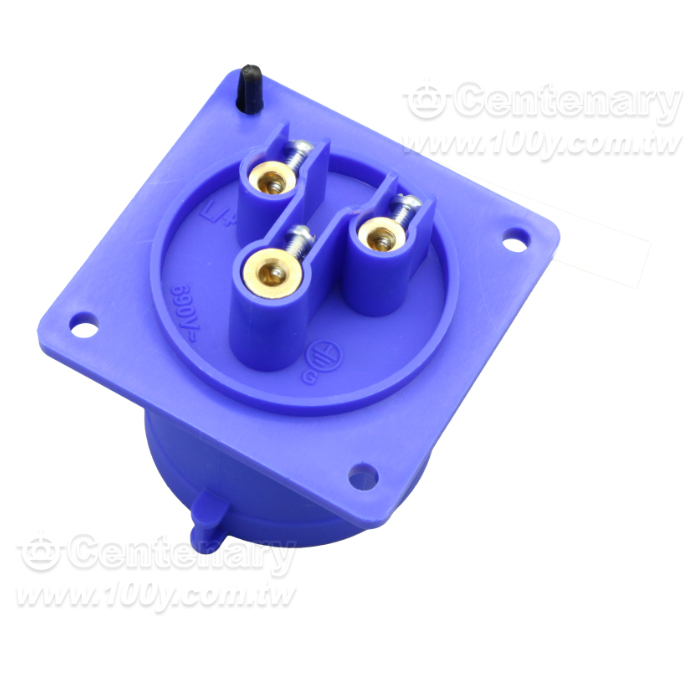 CEE-Inlet Flange 70*70 Straight 30A 2P3W 6h IP44 UL - 97684 Product Image