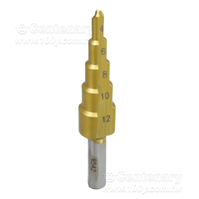 鍍鈦直槽階梯鑽頭 4mm~12mm - 164847 產品圖片