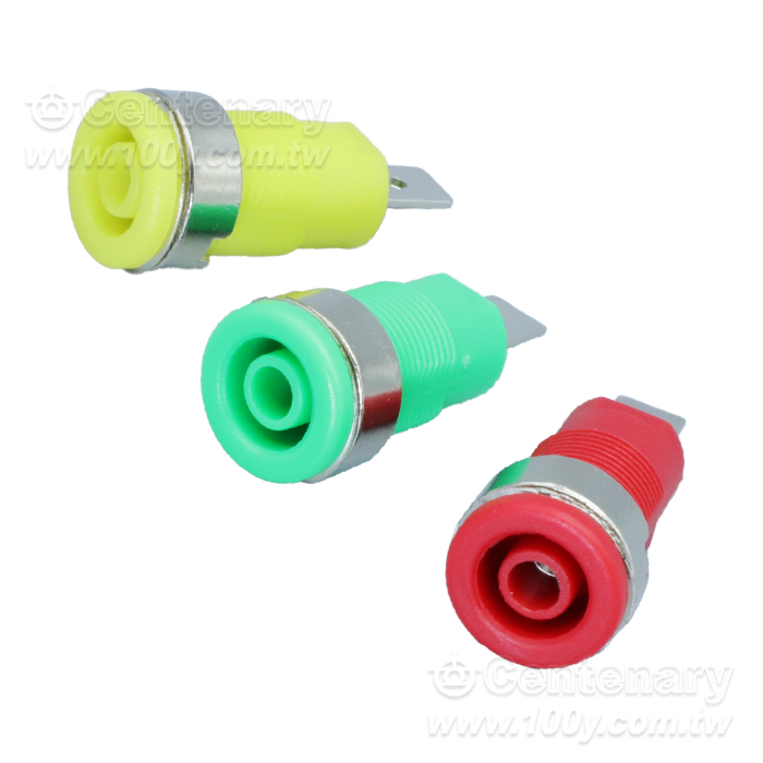 4mm safety panel socket, terminal post, plug, banana socket, nickel-plated - 164957 Product Image