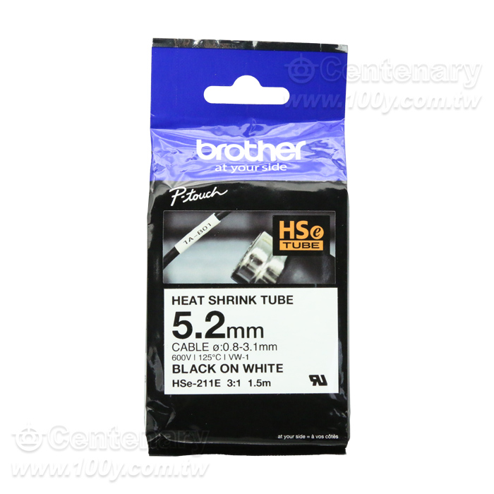 熱縮套管標籤帶 白底黑字 5.2mm - 92383 產品圖片